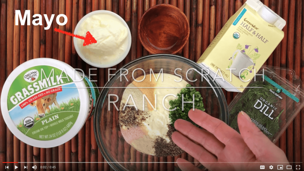 Home Made Ranch Dressing (Seed-Oil Free)