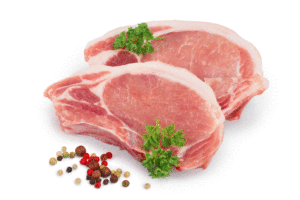 Low PUFA pork chop from  FrogEyeMeats.com