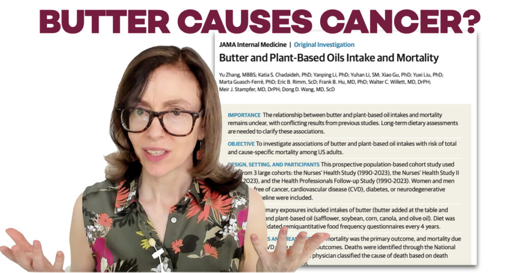 Dr Cate incredulous in front of an image of an abstract from JAMA with headline