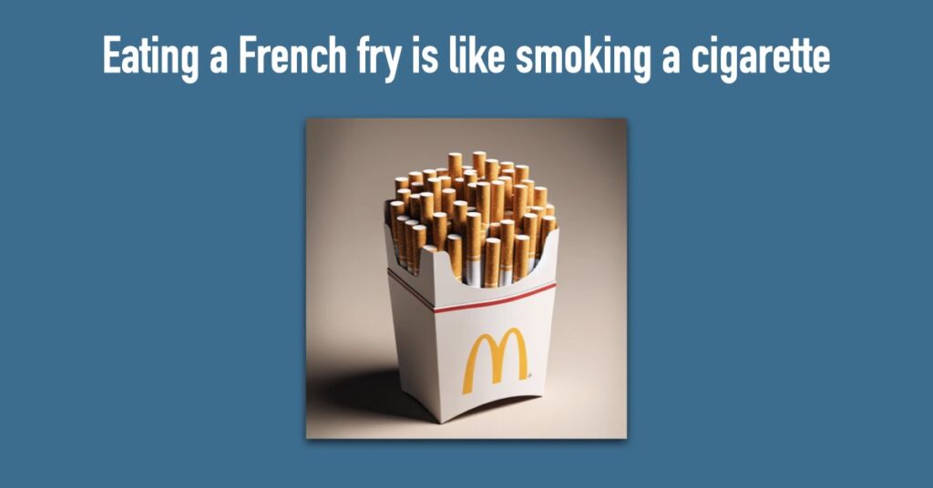 Cigarettes in a McDonald's French Fry carton